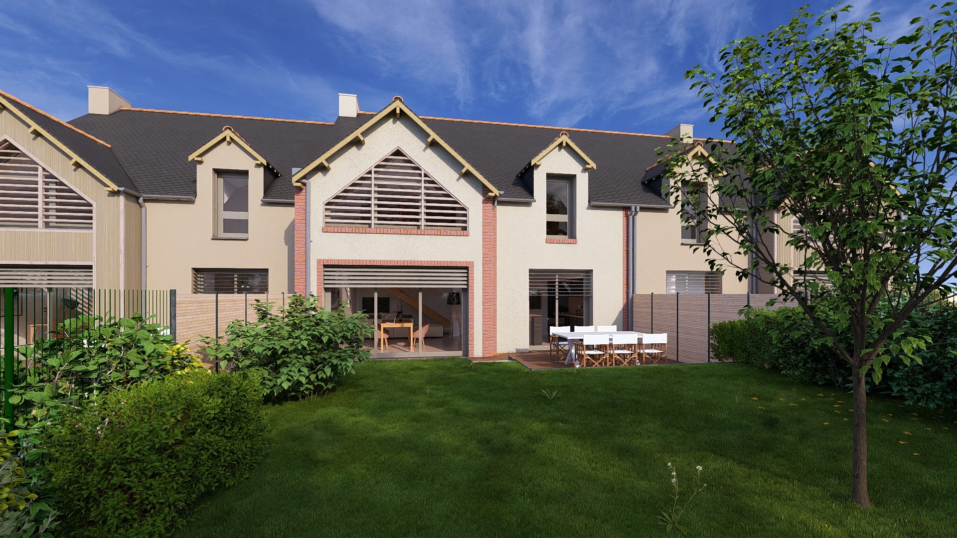 Façade vue du jardin